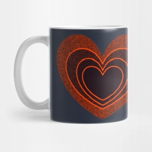 Heart of Red and Black Mug